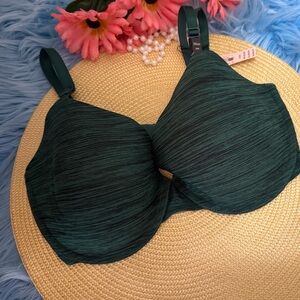 Victoria's Secret NWT Demi Uplift Bra Emerald Green 34DD